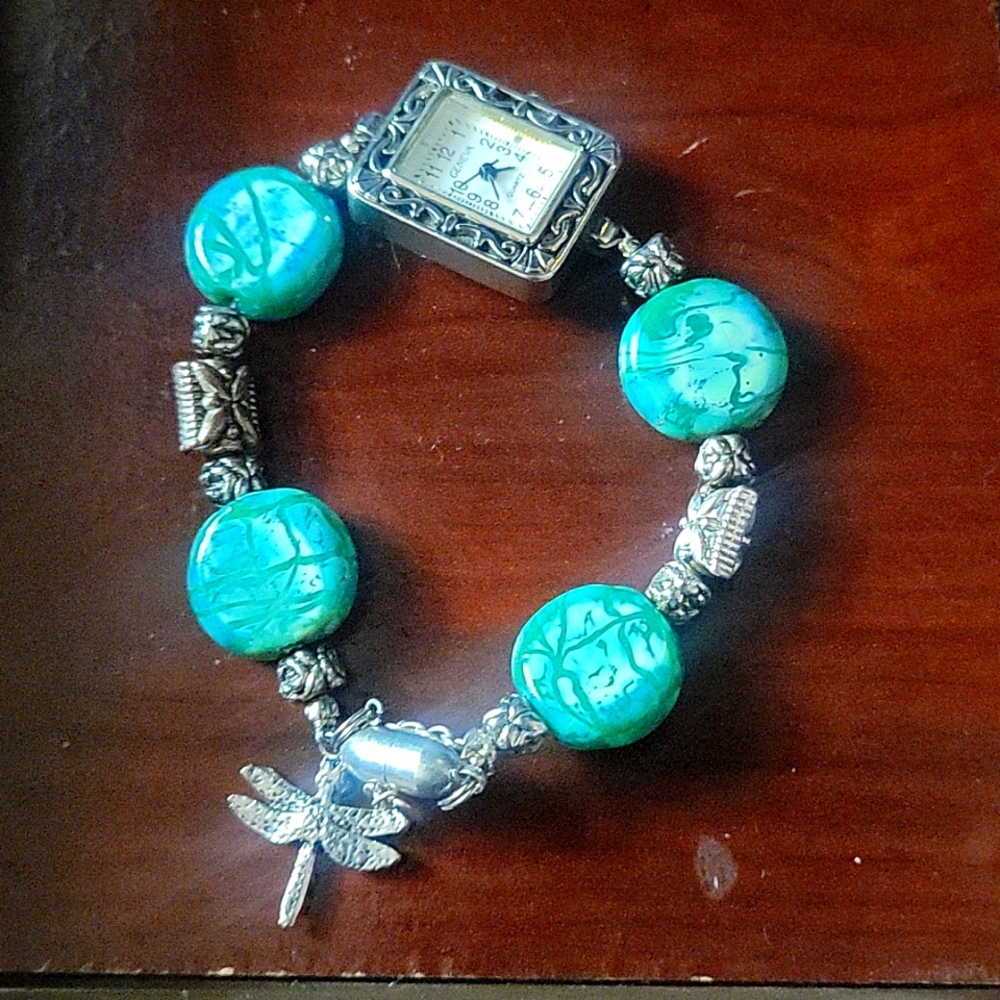 Women's Geneva turquoise stainless steel